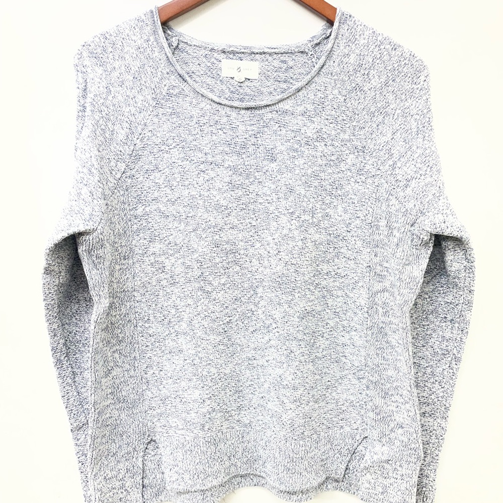 Lou & Grey Loft Knit Sweater Blue Women’s Size M Medium Long Sleeve Crew Neck
